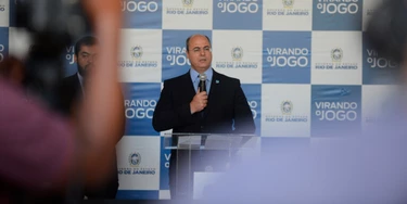 Governador Wilson Witzel em coletiva no Palacio Guanabara anunciando novas medidas a serem tomadas para minimizar o impacto da crise do coronavírus (Covid-19) para a população no Rio de Janeiro.