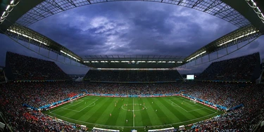 SAO PAULO, BRAZIL - JULY 09: A general view of the stadium during the 2014 FIFA World Cup Brazil Semi Final match between the Netherlands and Argentina at Arena de Sao Paulo on July 9, 2014 in Sao Paulo, Brazil. (Photo by Julian Finney/Getty Images) SAO PAULO, BRAZIL - JULY 09: A general view of the stadium during the 2014 FIFA World Cup Brazil Semi Final match between the Netherlands and Argentina at Arena de Sao Paulo on July 9, 2014 in Sao Paulo, Brazil. (Photo by Julian Finney/Getty Images)