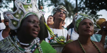 Manifestantes participam da oitava marcha contra intolerância religiosa, no Rio de Janeiro. Manifestantes participam da oitava marcha contra intolerância religiosa, no Rio de Janeiro.