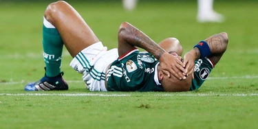 SAO PAULO, BRAZIL - MARCH 15: Felipe Melo of Palmeiras reacts during the match between Palmeiras of Brazil and Jorge Wiltersmann of Bolivia for the Copa Bridgestone Libertadores 2017 at Allianz Parque stadium on March 15, 2017 in Sao Paulo, Brazil. (Photo by Alexandre Schneider/Getty Images)