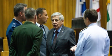 BRASILIA, BRAZIL - FEBRUARY 19: Secretary of Institutional Security and Brazilian Army General Augusto Heleno Pereira arrives for the inauguration ceremony of the  new president of the Superior Labor Tribunal (TST) Minister Cristina Peduzzi on February 19, 2020 in Brasilia, Brazil. After 72 years a Woman is Appointed to Take Office at the TST. (Photo by Andressa Anholete/Getty Images) BRASILIA, BRAZIL - FEBRUARY 19: Secretary of Institutional Security and Brazilian Army General Augusto Heleno Pereira arrives for the inauguration ceremony of the  new president of the Superior Labor Tribunal (TST) Minister Cristina Peduzzi on February 19, 2020 in Brasilia, Brazil. After 72 years a Woman is Appointed to Take Office at the TST. (Photo by Andressa Anholete/Getty Images)