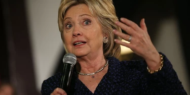 WATERLOO, IA - JANUARY 11:  Democratic presidential candidate Hillary Clinton speaks during a campaign stop at the Electric Park Ballroom on January 11, 2016 in Waterloo, Iowa. Clinton continues her quest to become the Democratic presidential nominee.  (Photo by Joe Raedle/Getty Images) WATERLOO, IA - JANUARY 11:  Democratic presidential candidate Hillary Clinton speaks during a campaign stop at the Electric Park Ballroom on January 11, 2016 in Waterloo, Iowa. Clinton continues her quest to become the Democratic presidential nominee.  (Photo by Joe Raedle/Getty Images)