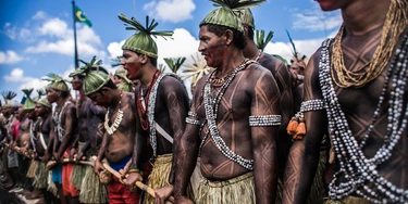 Representantes da aldeia Xukuru durante a Mobilização Nacional Indígena 2015 Representantes da aldeia Xukuru durante a Mobilização Nacional Indígena 2015