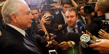 (Moscou - Rússia, 20/06/2017) Presidente Michel Temer durante quebra-queixo com jornalistas no Hotel Hitz Carlton.Foto: Beto Barata/PR (Moscou - Rússia, 20/06/2017) Presidente Michel Temer durante quebra-queixo com jornalistas no Hotel Hitz Carlton.Foto: Beto Barata/PR
