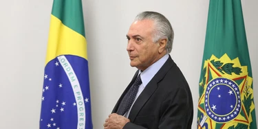 The incumbent president, Michel Temer during a meeting with economic ministers at the Planalto Palace in Brasilia, capital of Brazil, on June 22, 2016.
Photo: DIDA SAMPAIO/ESTADAO CONTEUDO (Agencia Estado via AP Images)