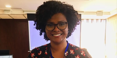 Kleriene apresentando sua pesquisa na 6ª Conferência Internacional sobre Medicina Tropical e Doenças Infecciosas, realizada em janeiro, em Barcelona. Kleriene apresentando sua pesquisa na 6ª Conferência Internacional sobre Medicina Tropical e Doenças Infecciosas, realizada em janeiro, em Barcelona.