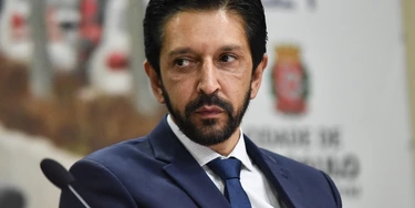 Ricardo Nunes anunciou nova política de incentivos imobiliários em evento fechado de empresas interessadas. Ricardo Nunes anunciou nova política de incentivos imobiliários em evento fechado de empresas interessadas.