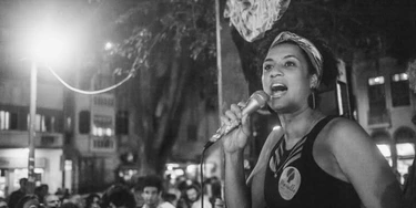 Marielle Franco, veradora do Psol, durante comício no Rio de Janeiro. Marielle Franco, veradora do Psol, durante comício no Rio de Janeiro.