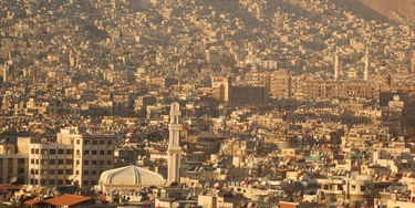 A cidade de Damasco, na Síria. A cidade de Damasco, na Síria.