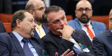 Jair Bolsonaro acompanhou primeiro dia de julgamento no Supremo Tribunal Federal (Foto: Gustavo Moreno/STF) Jair Bolsonaro acompanhou primeiro dia de julgamento no Supremo Tribunal Federal (Foto: Gustavo Moreno/STF)