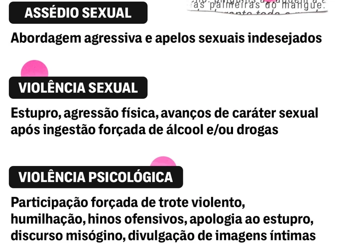 Mais de 550 mulheres foram vítimas de violência sexual dentro de universidades desde 2008