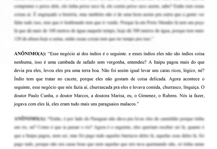 Fotos inéditas: funcionários de Itaipu comemoram incêndio em casas de indígenas