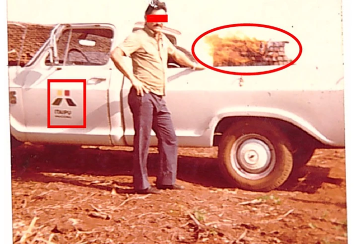 Fotos inéditas: funcionários de Itaipu comemoram incêndio em casas de indígenas