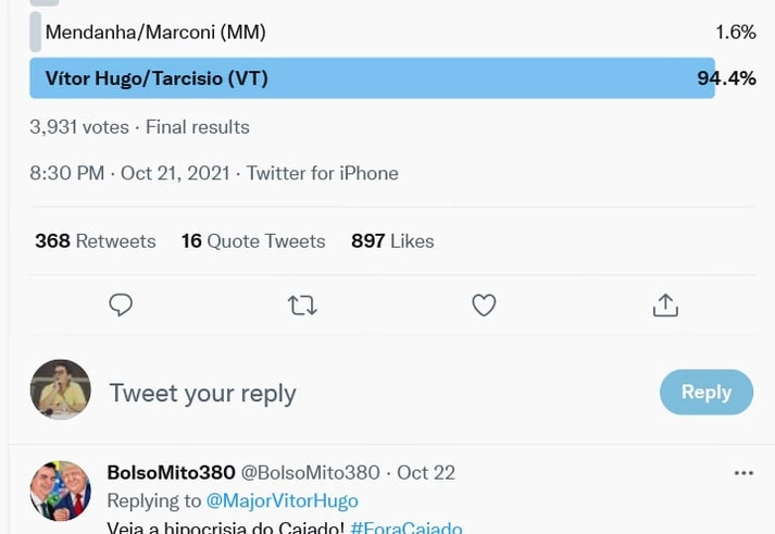 Major Vitor Hugo ameaça merenda de estudantes para alimentar base eleitoral em 2022