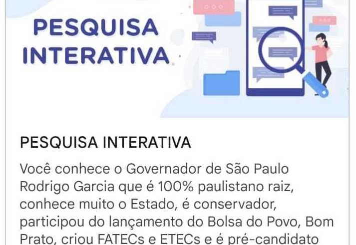 PSDB contrata fornecedor do governo de SP para disparo em massa pró-Rodrigo Garcia