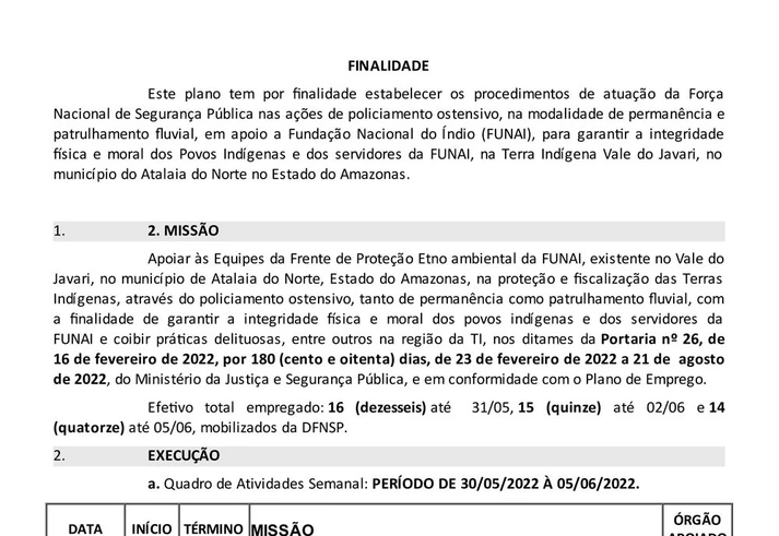 Força Nacional enviou menor efetivo do ano ao Vale do Javari durante buscas por Bruno e Dom Força Nacional enviou menor efetivo do ano ao Vale do Javari durante buscas por Bruno e Dom