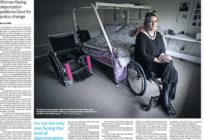 10 meses na berlinda: ‘A Nova Zelândia quase me deportou por ser cadeirante’