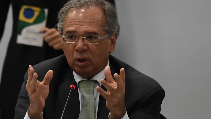 Paulo Guedes, ministro da Economia no Fórum de governadores realizado no CICB (Centro Internacional de Convenções do Brasil ), em Brasília.