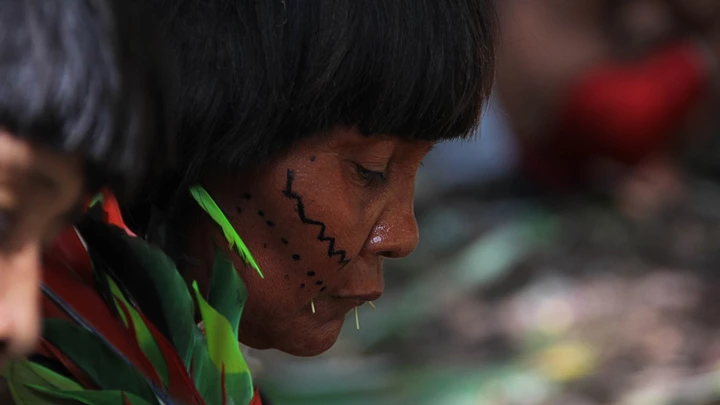 Assembleia Geral Yanomami, que celebra 20 anos de homologação da terra indígena Yanomami, na aldeia Novo Demini, em Barcelos, AM. (Barcelos, AM, 18.10.2012. Foto de Odair Leal/Folhapress)