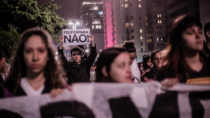 Ato Secundarista Contra Reforma do Ensino Médio em São Paulo.