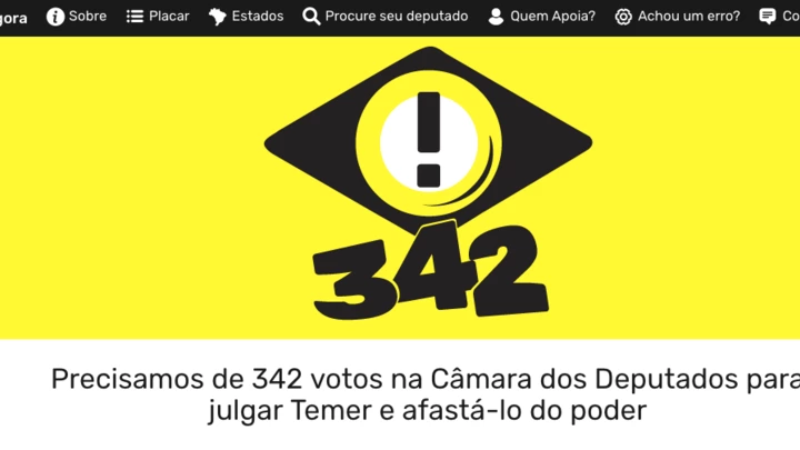 Campanha inovadora é lançada para pressionar o Congresso a depor Temer Campanha inovadora é lançada para pressionar o Congresso a depor Temer