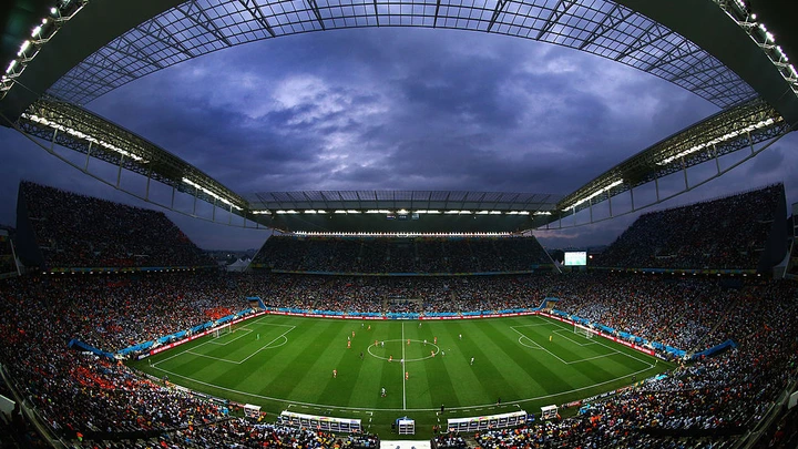 SAO PAULO, BRAZIL - JULY 09:  A general view of the stadium during the 2014 FIFA World Cup Brazil Semi Final match between the Netherlands and Argentina at Arena de Sao Paulo on July 9, 2014 in Sao Paulo, Brazil.  (Photo by Julian Finney/Getty Images) SAO PAULO, BRAZIL - JULY 09:  A general view of the stadium during the 2014 FIFA World Cup Brazil Semi Final match between the Netherlands and Argentina at Arena de Sao Paulo on July 9, 2014 in Sao Paulo, Brazil.  (Photo by Julian Finney/Getty Images)