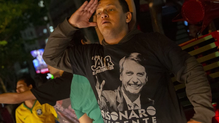 SP - Sao Paulo - 10/29/2018 - Victory commemoration of Jair Bolsonaro Sao Paulo - Voters go to the streets of Paulista Avenue in Sao Paulo to celebrate the victory of Jair Bolsonaro, PSL, in the second round of elections, he defeated Fernando Haddad of the PT by more than 55 percent of the valid votes, while the PT had 44.9 percent. Photo: Suamy Beydoun / AGIF (via AP) SP - Sao Paulo - 10/29/2018 - Victory commemoration of Jair Bolsonaro Sao Paulo - Voters go to the streets of Paulista Avenue in Sao Paulo to celebrate the victory of Jair Bolsonaro, PSL, in the second round of elections, he defeated Fernando Haddad of the PT by more than 55 percent of the valid votes, while the PT had 44.9 percent. Photo: Suamy Beydoun / AGIF (via AP)