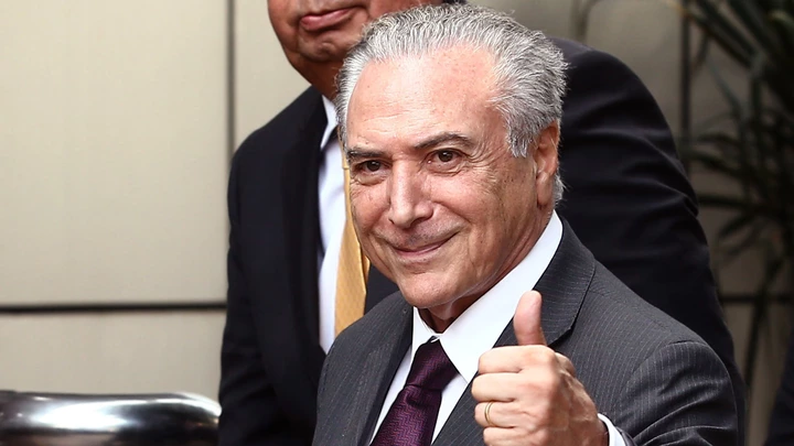 Vice President of Brazil Michel Temer (c), the output of the Hospital Pro Heart in Botafogo, south zone of Rio de Janeiro, after a visit to the governor of Rio de Janeiro, Luiz Fernando Pezao, on March 23, 2016. Photo: WILTON JUNIOR/ESTADAO CONTEUDO (Agencia Estado via AP Images) Vice President of Brazil Michel Temer (c), the output of the Hospital Pro Heart in Botafogo, south zone of Rio de Janeiro, after a visit to the governor of Rio de Janeiro, Luiz Fernando Pezao, on March 23, 2016. Photo: WILTON JUNIOR/ESTADAO CONTEUDO (Agencia Estado via AP Images)