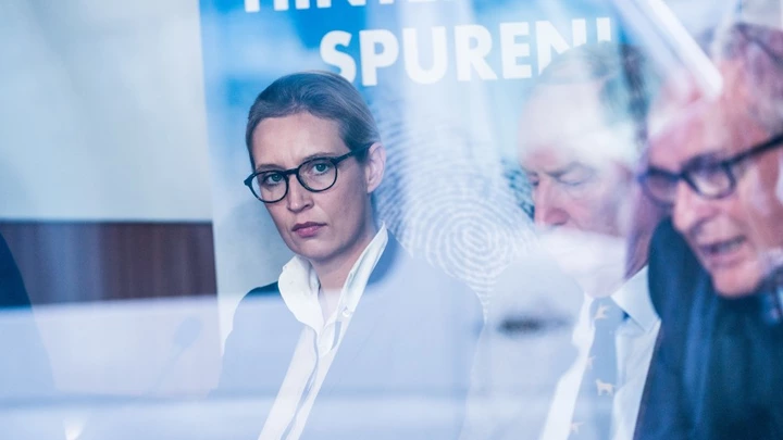candidates speak on "Islam, Immigrants And Crime" during a press conference, Berlin, Germany - 18 Sep 2017 (Rex Features via AP Images) candidates speak on "Islam, Immigrants And Crime" during a press conference, Berlin, Germany - 18 Sep 2017 (Rex Features via AP Images)