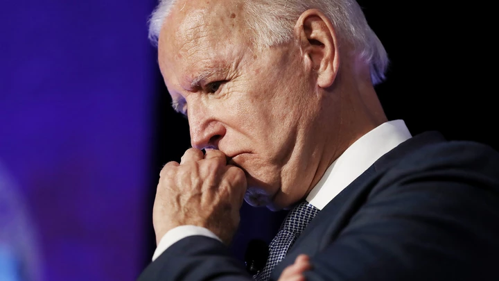 LOS ANGELES, CALIFORNIA - OCTOBER 04: Democratic U.S. presidential candidate and former Vice President Joe Biden pauses while speaking at the SEIU Unions for All Summit on October 4, 2019 in Los Angeles, California. Eight Democratic Presidential candidates were scheduled to speak today and tomorrow at the summit. The presidential primary in California will be held on March 3, 2020.   (Photo by Mario Tama/Getty Images)