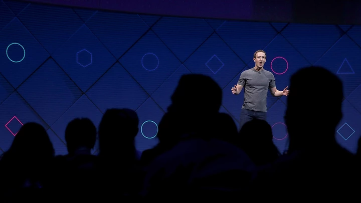 SAN JOSE, CA - APRIL 18:  Facebook CEO Mark Zuckerberg delivers the keynote address at Facebook's F8 Developer Conference on April 18, 2017 at McEnery Convention Center in San Jose, California. The conference will explore Facebook's new technology initiatives and products. (Photo by Justin Sullivan/Getty Images) SAN JOSE, CA - APRIL 18:  Facebook CEO Mark Zuckerberg delivers the keynote address at Facebook's F8 Developer Conference on April 18, 2017 at McEnery Convention Center in San Jose, California. The conference will explore Facebook's new technology initiatives and products. (Photo by Justin Sullivan/Getty Images)