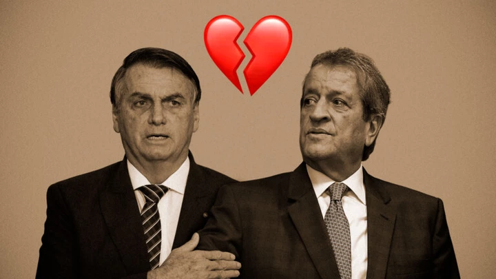 Jair Bolsonaro ao lado do presidente nacional do Partido Liberal (PL), Valdemar Costa Neto. Ambos estão em rota de colisão, mas se aturando