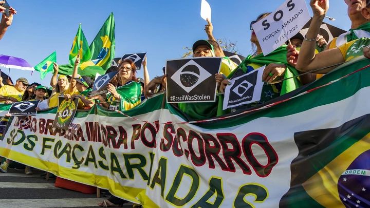 SÃO PAULO, SP. 15.11.2022: IBIRAPUERA. Manifestantes em ato à favor de uma intervenção federal em frente ao quartel general do exército - comando da 2ª região militar, terça-feira (15). (Foto: Vinicius Taschini/Photopress) (Foto: VINICIUS TASCHINI/PHOTOPRESS/Folhapress) SÃO PAULO, SP. 15.11.2022: IBIRAPUERA. Manifestantes em ato à favor de uma intervenção federal em frente ao quartel general do exército - comando da 2ª região militar, terça-feira (15). (Foto: Vinicius Taschini/Photopress) (Foto: VINICIUS TASCHINI/PHOTOPRESS/Folhapress)