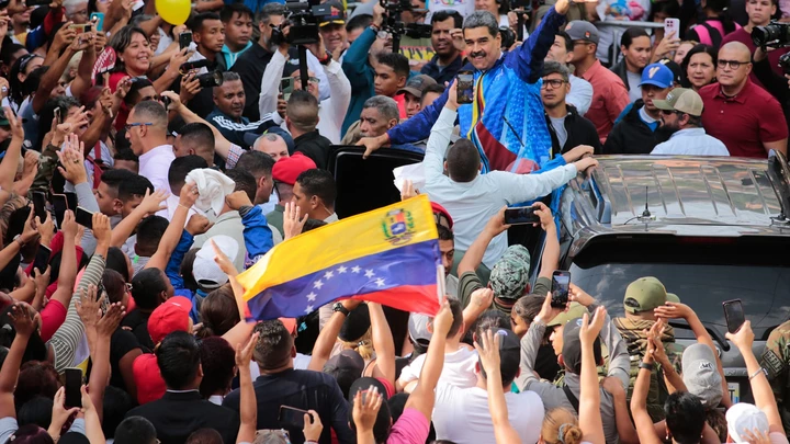 Caracas, 25 de abril de 2024. Nicolas Maduro, presidente da Venezuela, em campanha eleitoral. Caracas, 25 de abril de 2024. Nicolas Maduro, presidente da Venezuela, em campanha eleitoral.