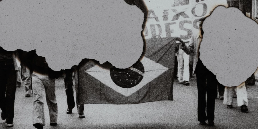 SÃO PAULO, SP, BRASIL, 15-06-1977, 21h15: Manifestação estudantil na rua 25 de Março. (Foto: Folhapress)