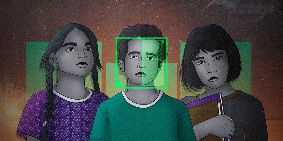Empresa de reconhecimento facial usada em Gaza anuncia parceria para uso em escolas públicas de Alagoas. Ilustração. Empresa de reconhecimento facial usada em Gaza anuncia parceria para uso em escolas públicas de Alagoas. Ilustração.