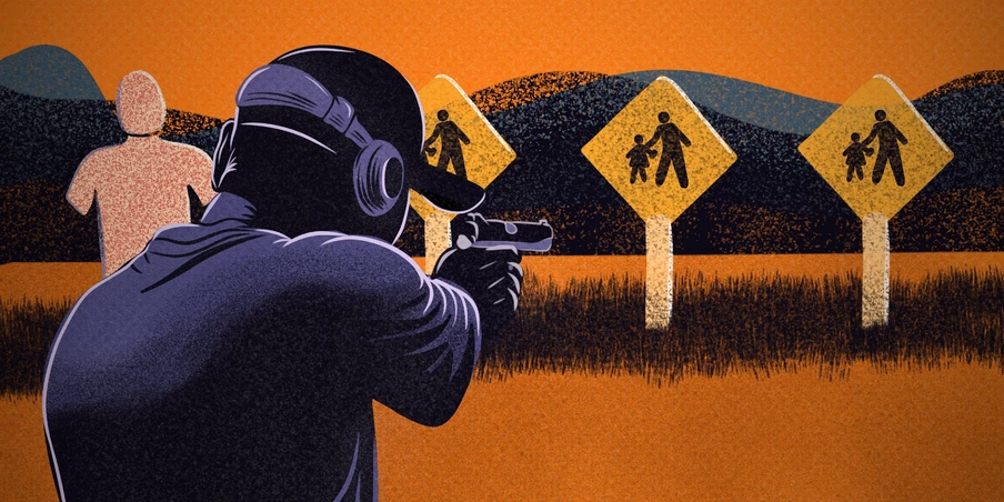 Quase 80% dos clubes de tiro no Brasil estão a menos de 1 km de escolas. Arte Giovana Abreu/ Intercept Brasil Quase 80% dos clubes de tiro no Brasil estão a menos de 1 km de escolas. Arte Giovana Abreu/ Intercept Brasil